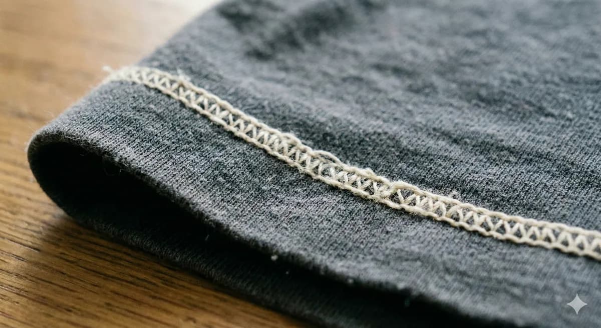 Szew single stitch - kadr z materiałów Akademii